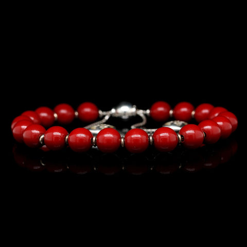 Gucci San Valentino Wood Bead Bracelet - Red, Sterling Silver Bead,  Bracelets - GUC168350 | The RealReal